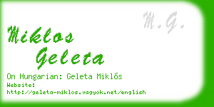 miklos geleta business card